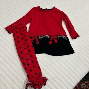 Good Lad Red and Black 2 piece outfit 2T